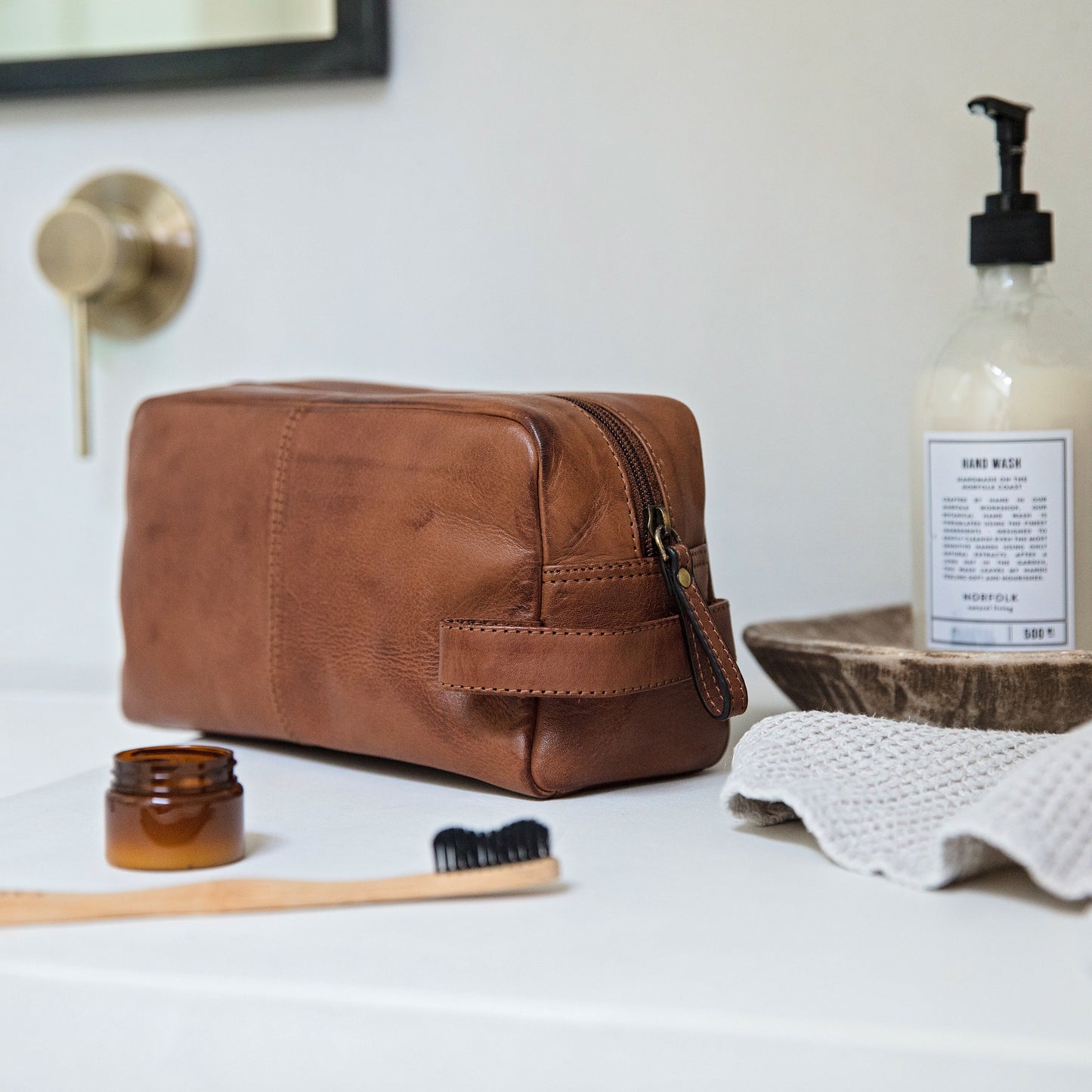 Leather Weekend Bag Set