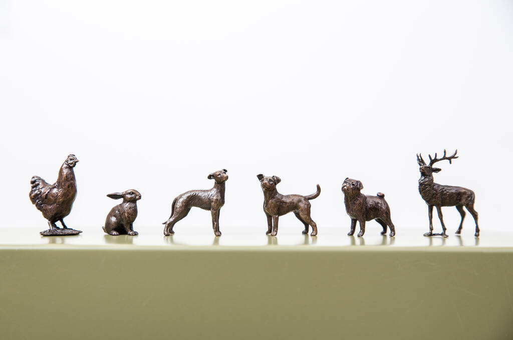 Miniature Bronze Sculpture - Lurcher