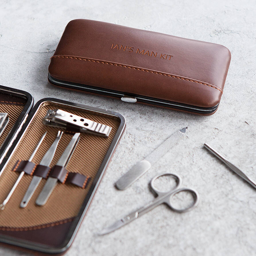 Personalised Manicure Kit - brown