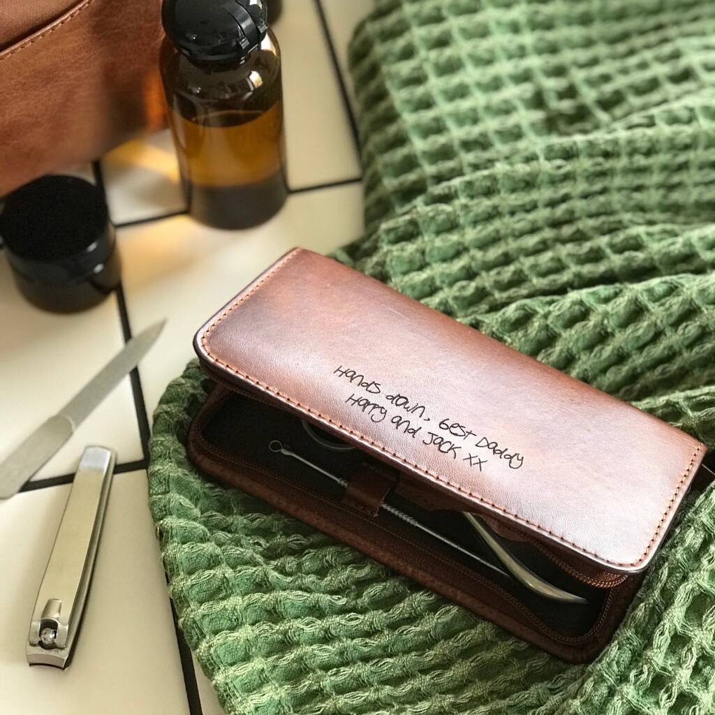 Leather Weekend Bag Set