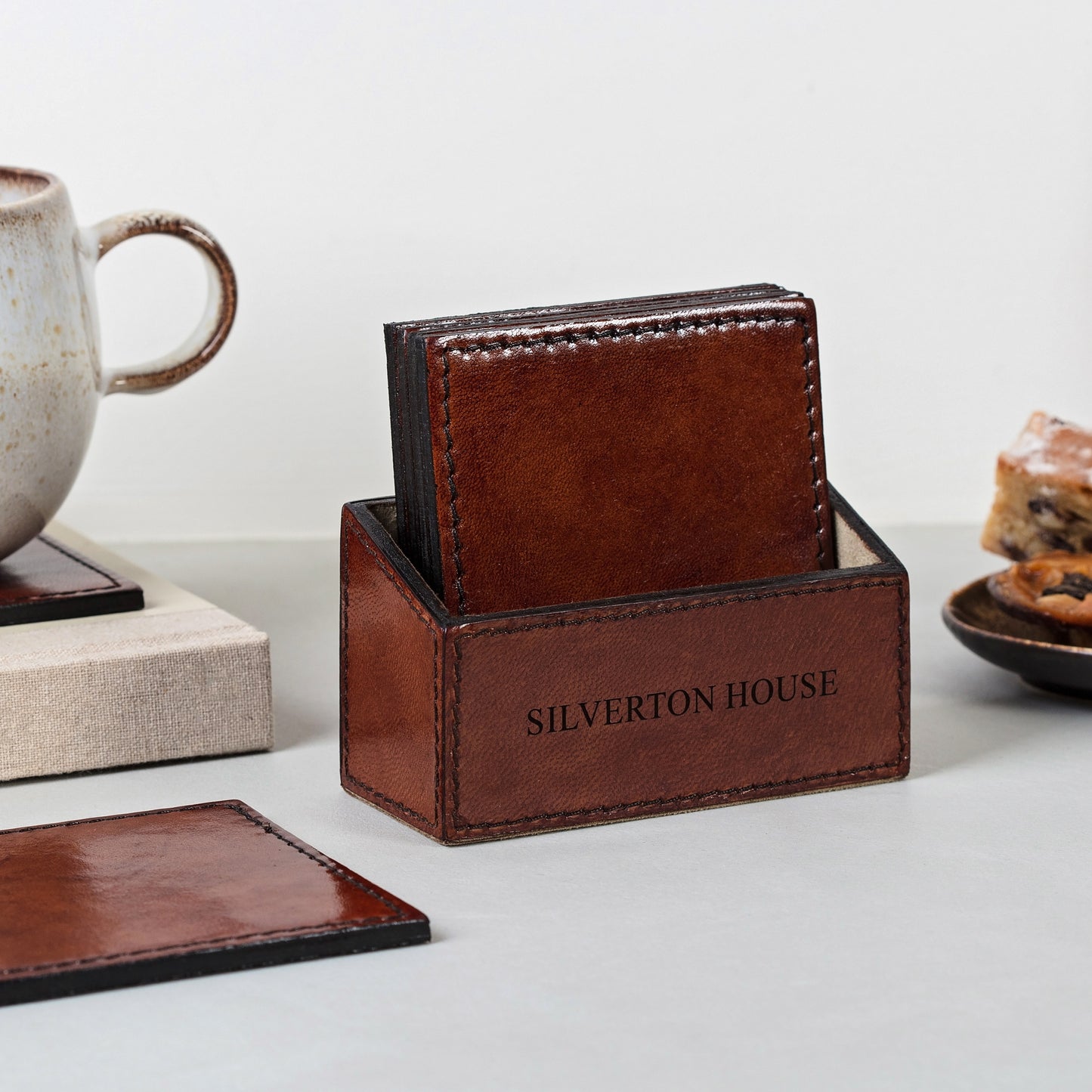 Leather Coasters Set - Square