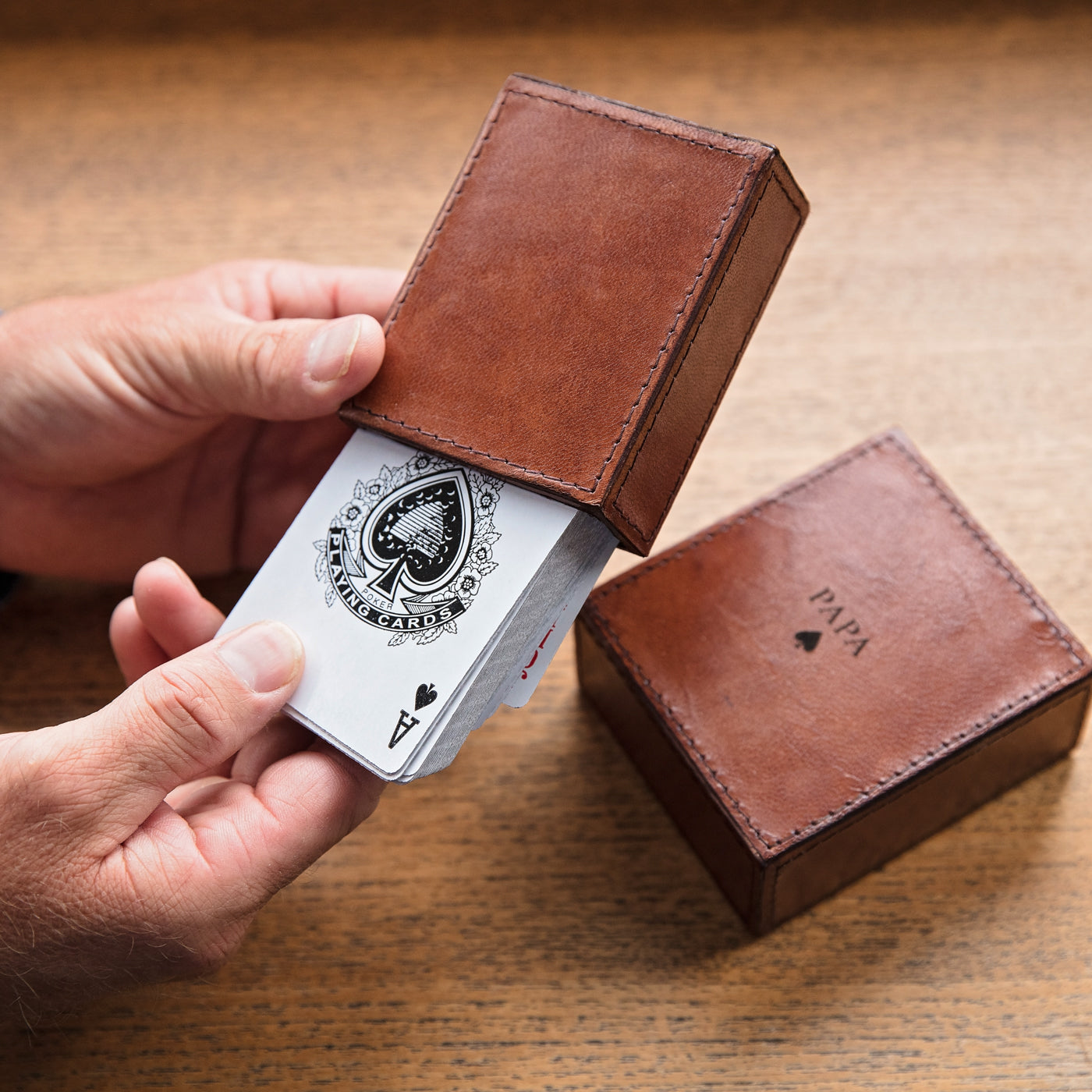 Leather Playing Card Case