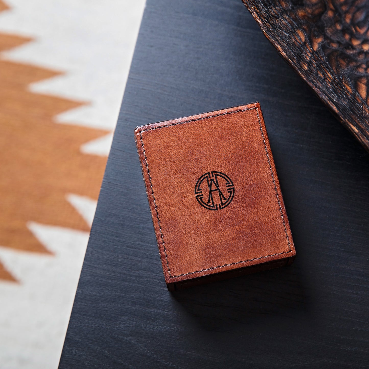 Monogram Leather Playing Cards Gift Box