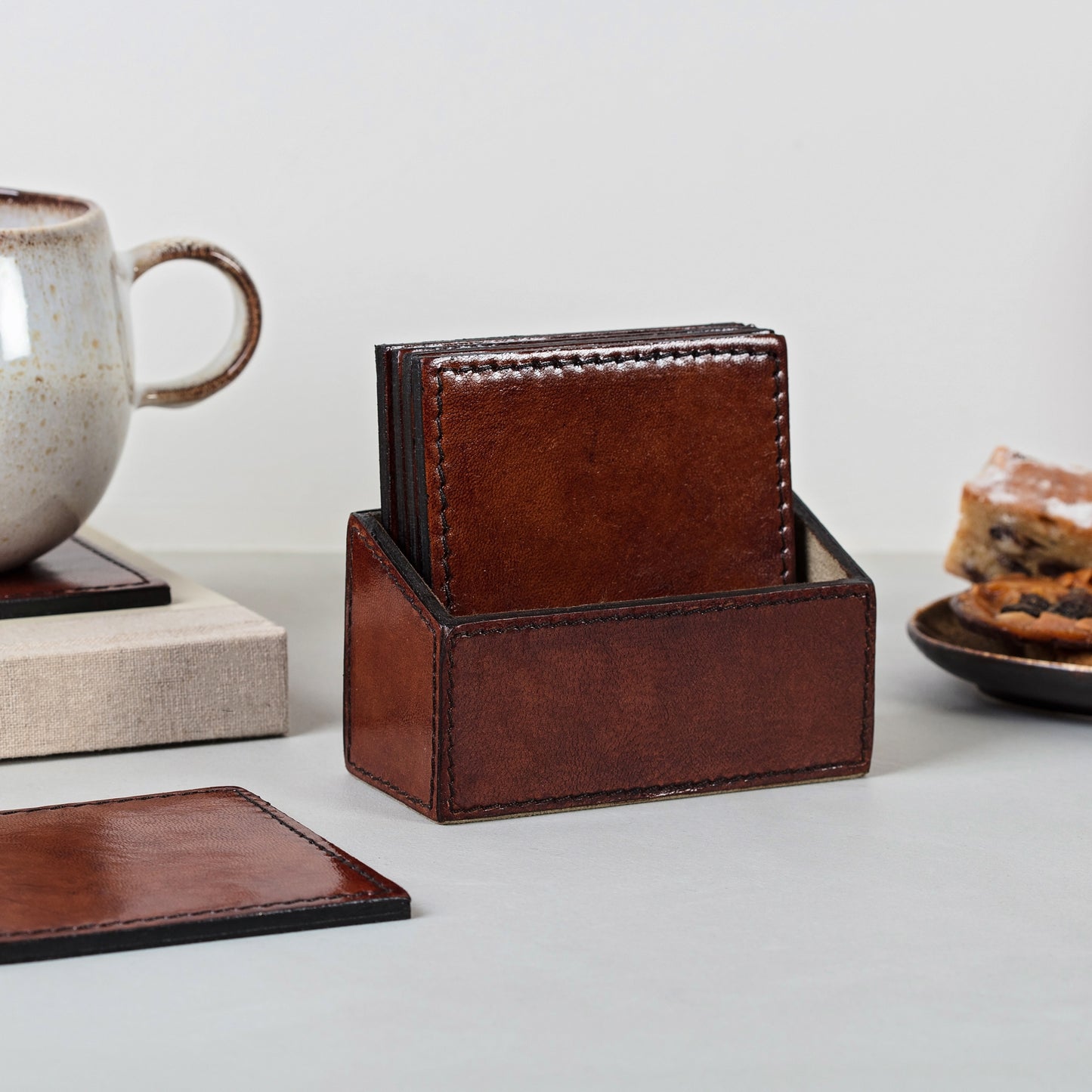 Leather Coasters Set - Square