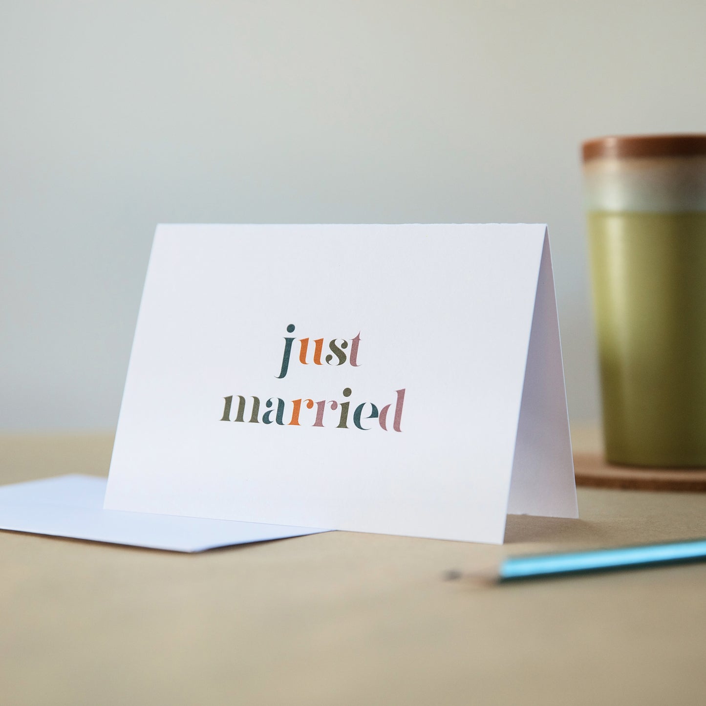 'Just Married' Greeting Card