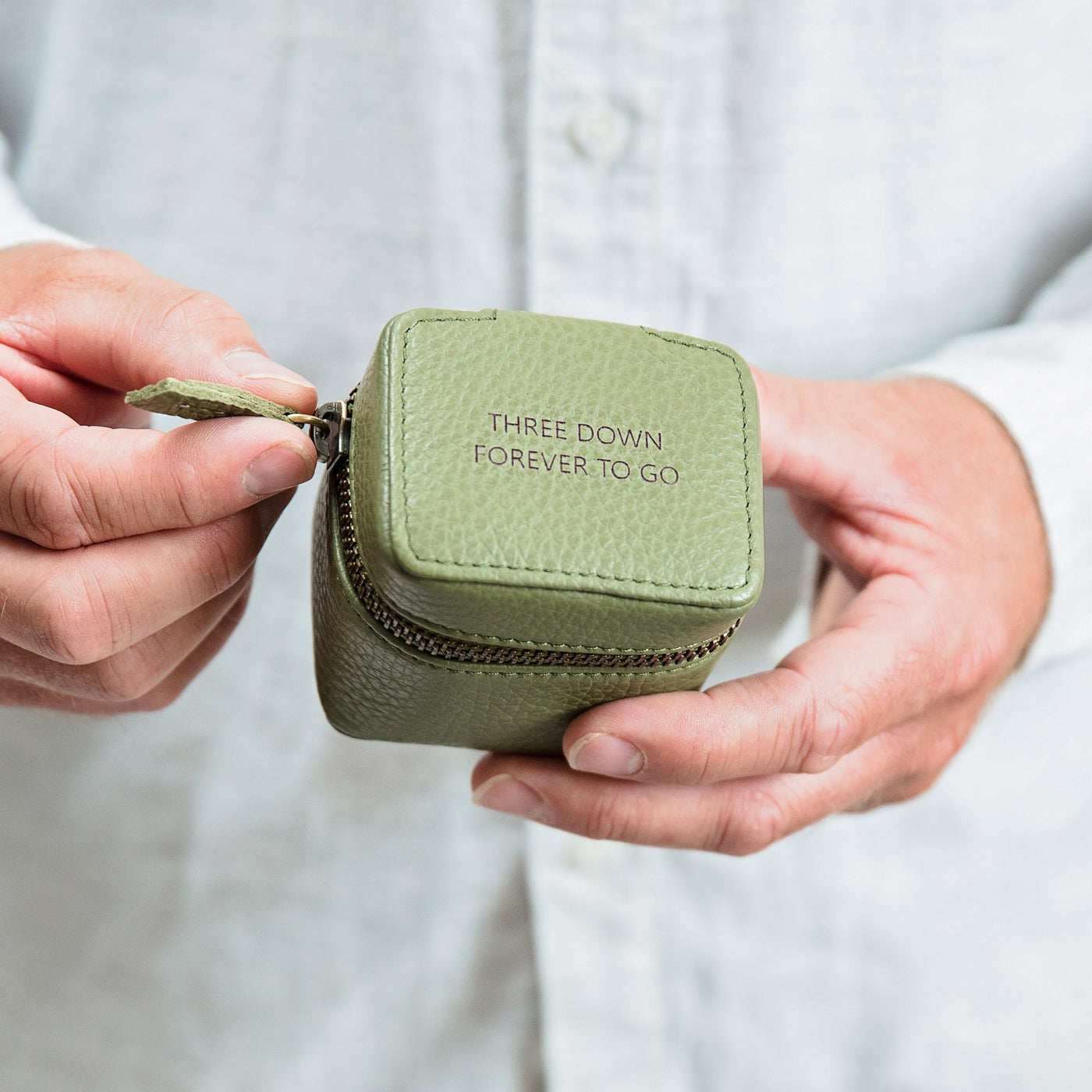 Leather Travel Case - Green