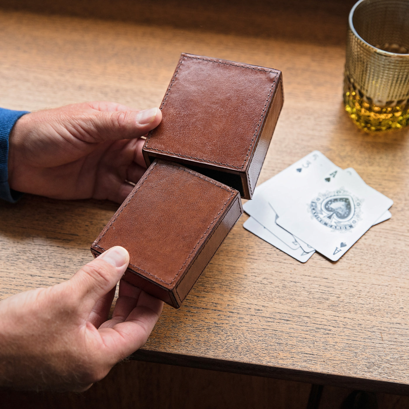 Leather Playing Card Case