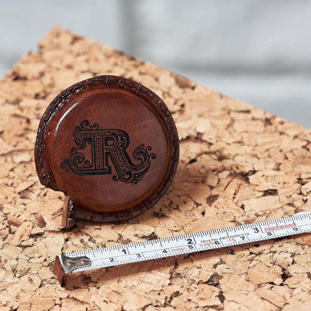 Leather Tape Measure - with initial