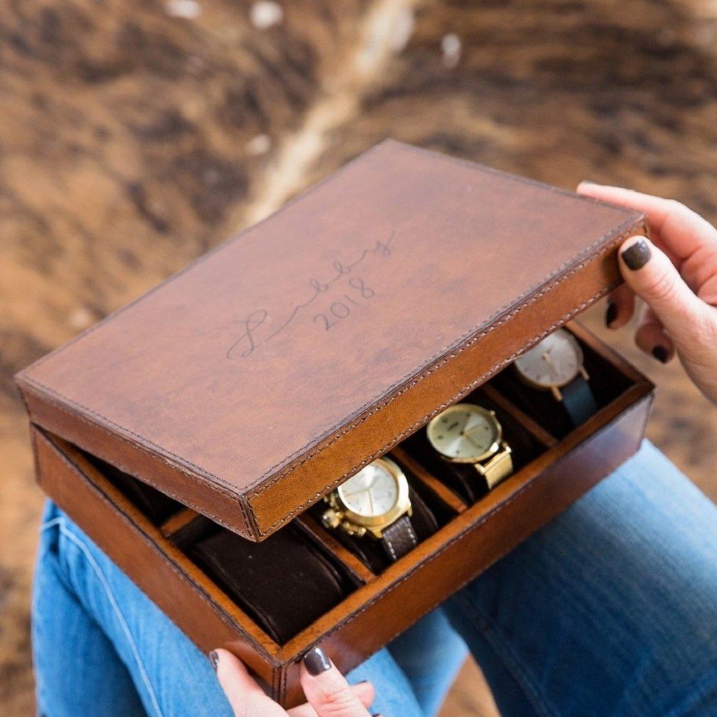 Women's Leather Watch Box - Deluxe