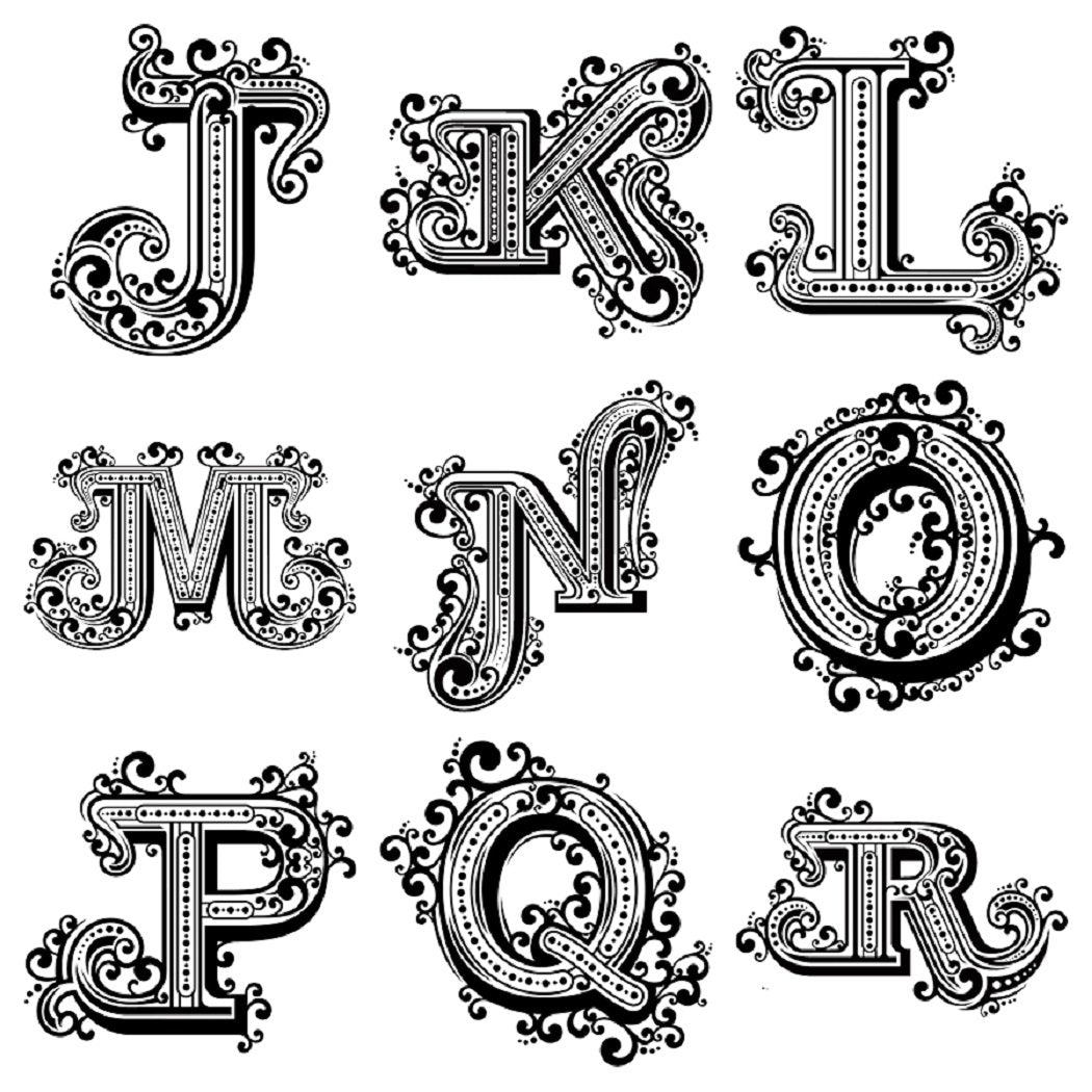 Make Up Brush Kit with Initial - Black