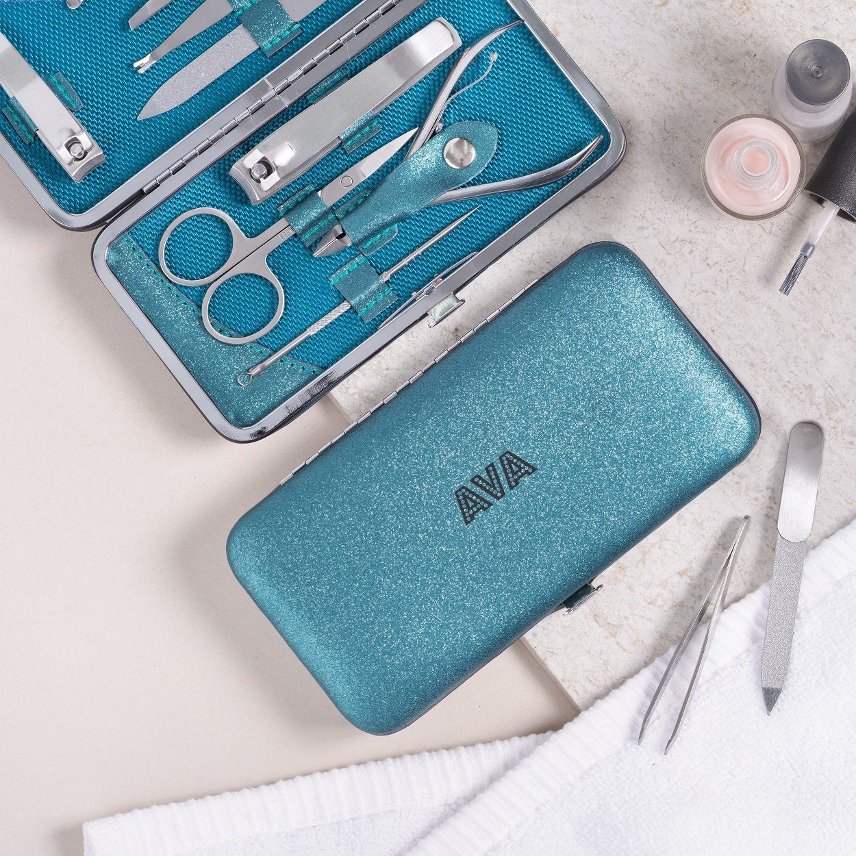 Personalised Manicure Set - Emerald