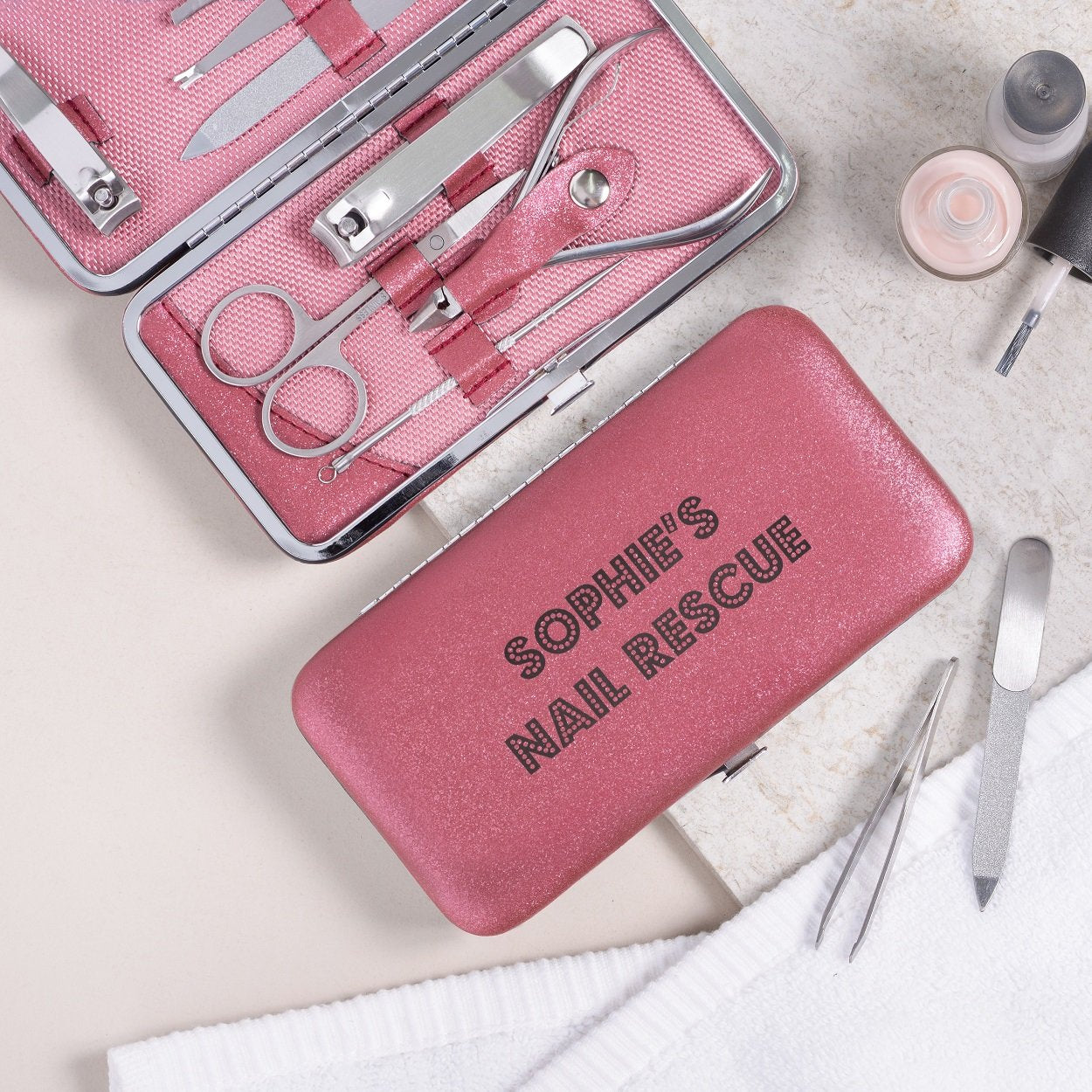 Personalised Manicure Set - Ruby Red