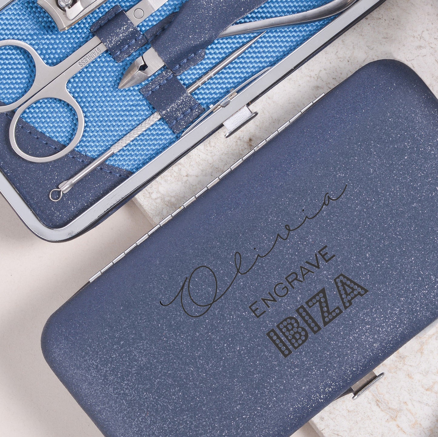 Personalised Manicure Set - Sapphire Blue, mini