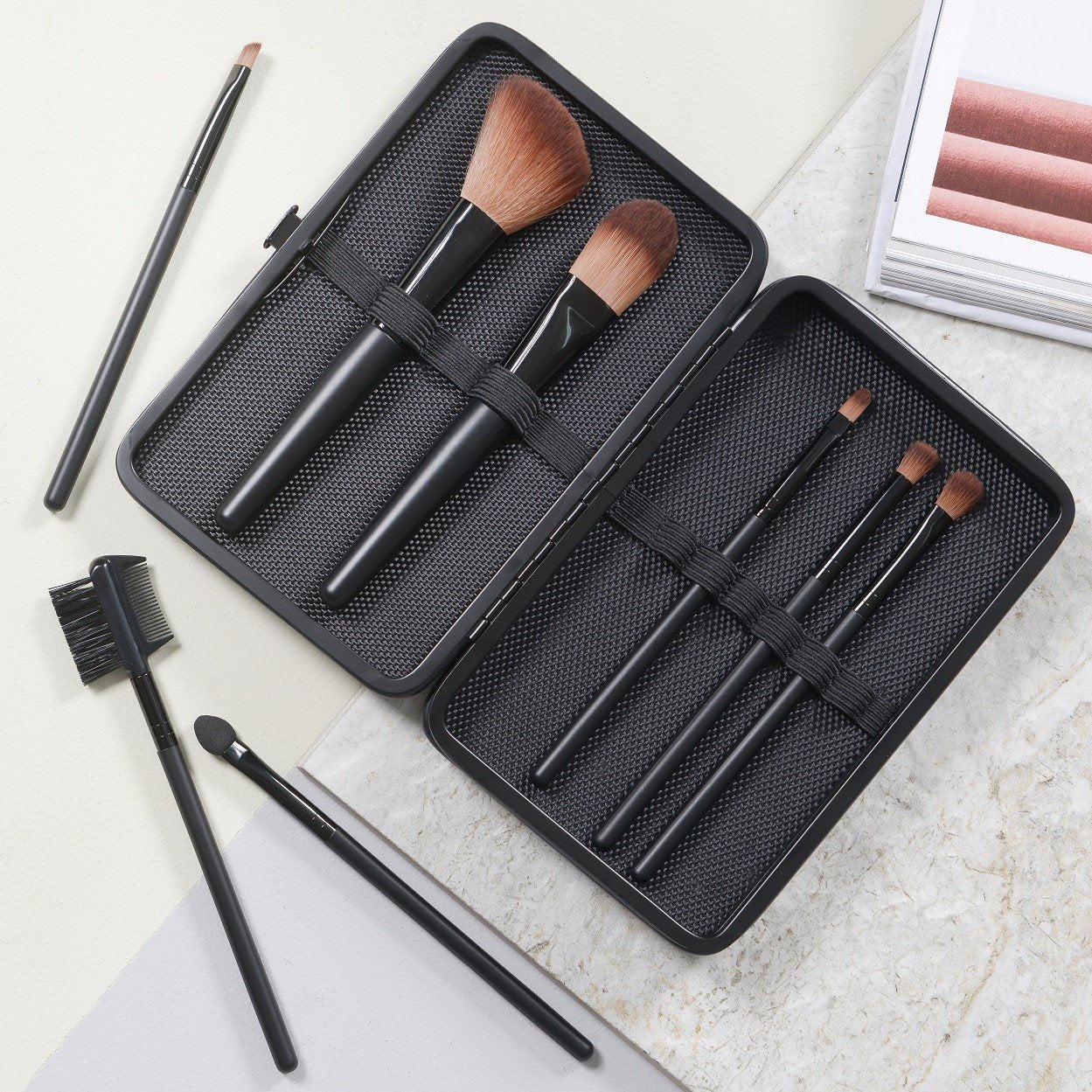 Personalised Make Up Brush Kit - Black