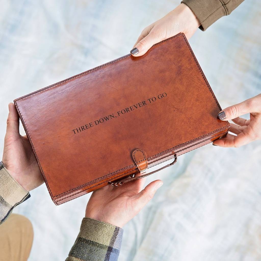 Leather Cufflink Box - Large