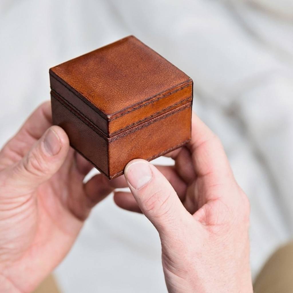 Leather Cufflink Box - Small