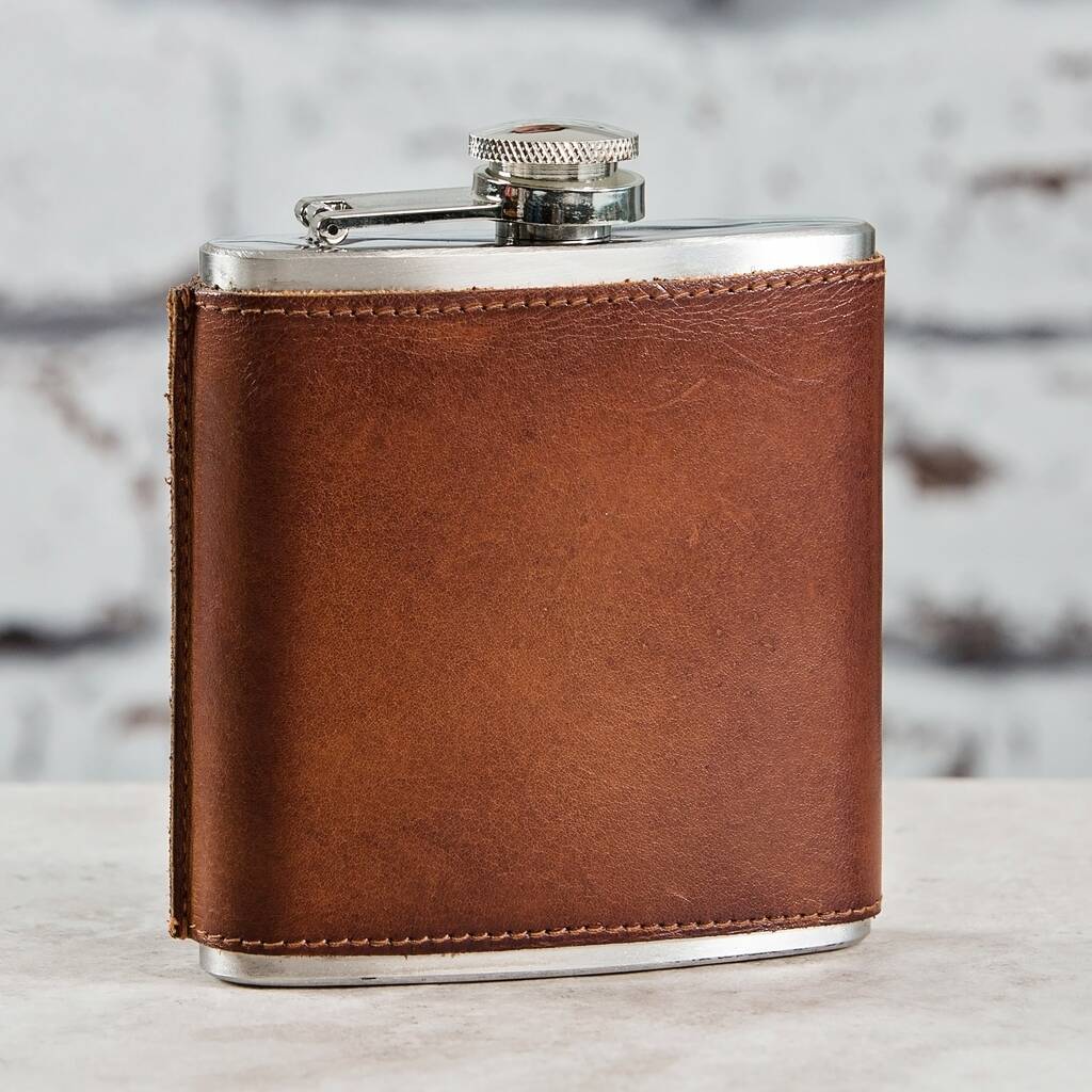 Leather Hip Flask - Birthday Gift