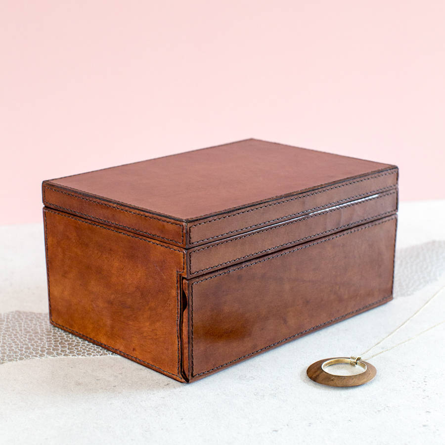 Women's Leather Jewellery Box - Large
