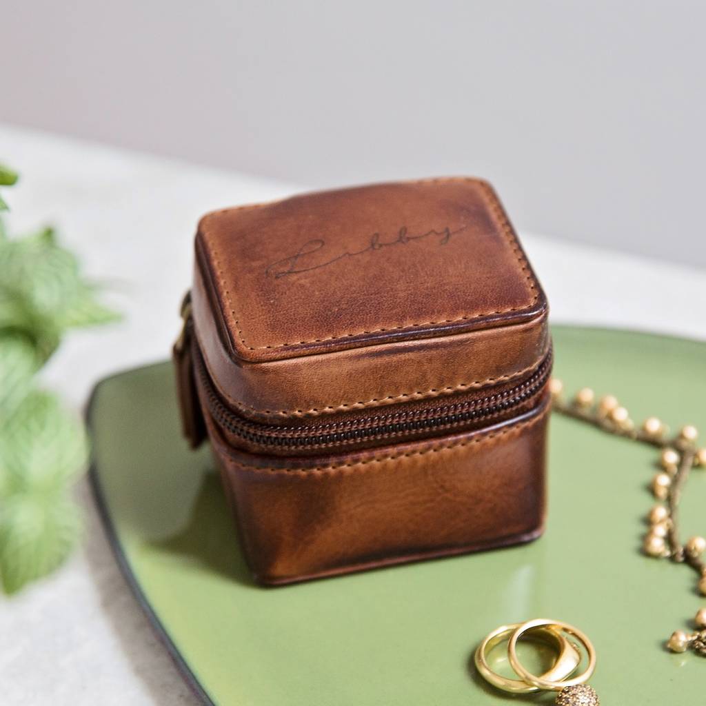 Leather Travel Jewellery Box for her