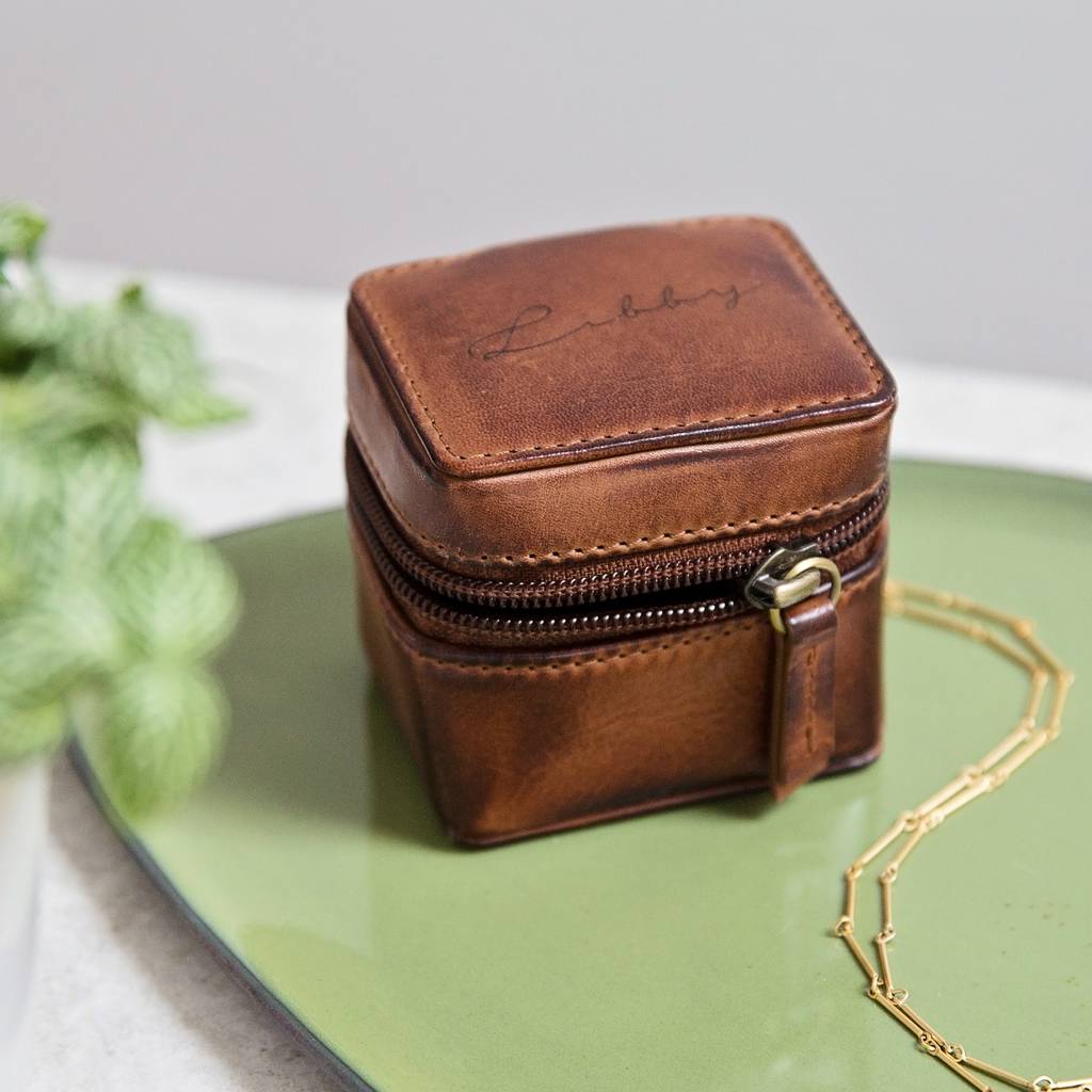 Leather Travel Jewellery Box for her