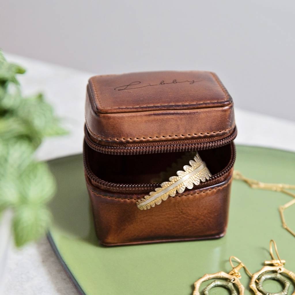 Leather Travel Jewellery Box for her