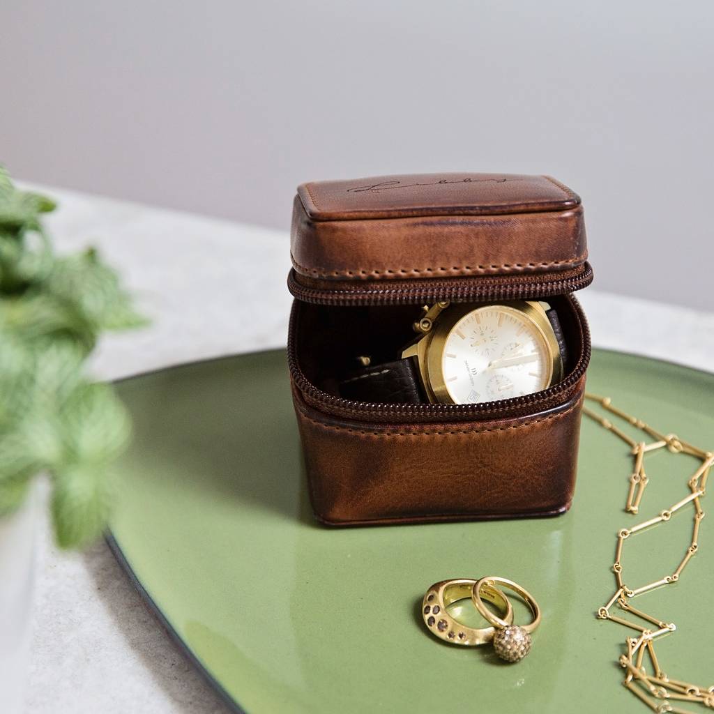 Leather Travel Jewellery Box for her