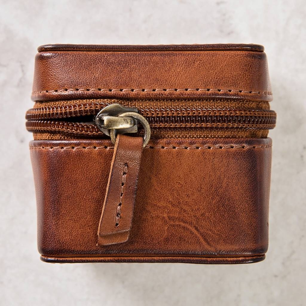 Leather Travel Jewellery Box for her