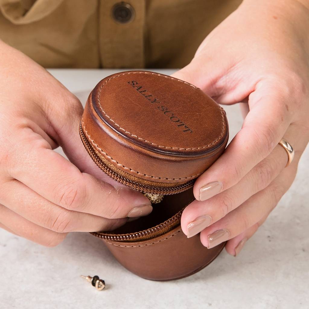 Leather Travel Jewellery Case For Her