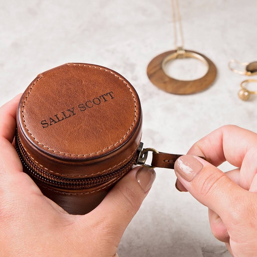 Leather Travel Jewellery Case For Her