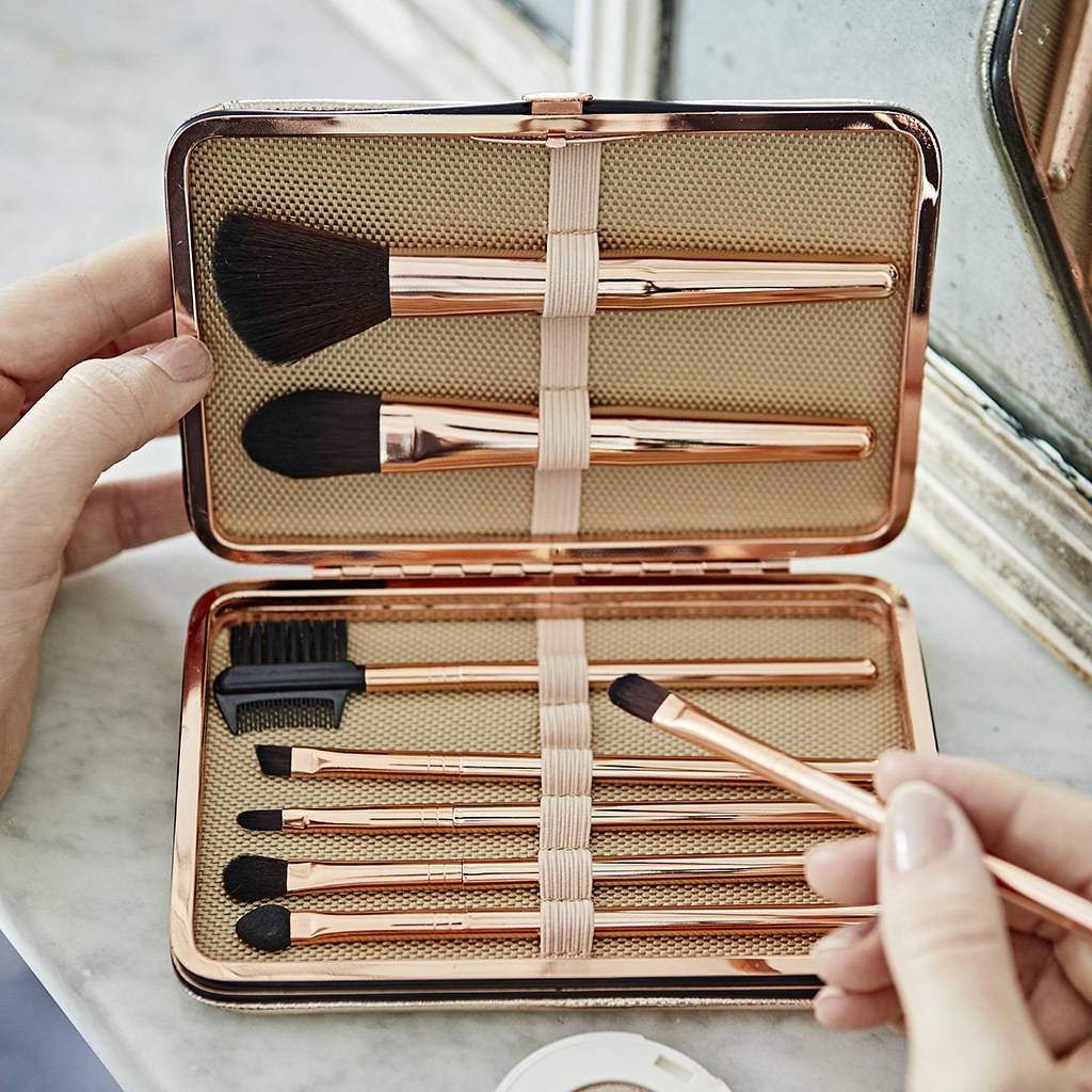 Personalised Make Up Brush Kit - Copper