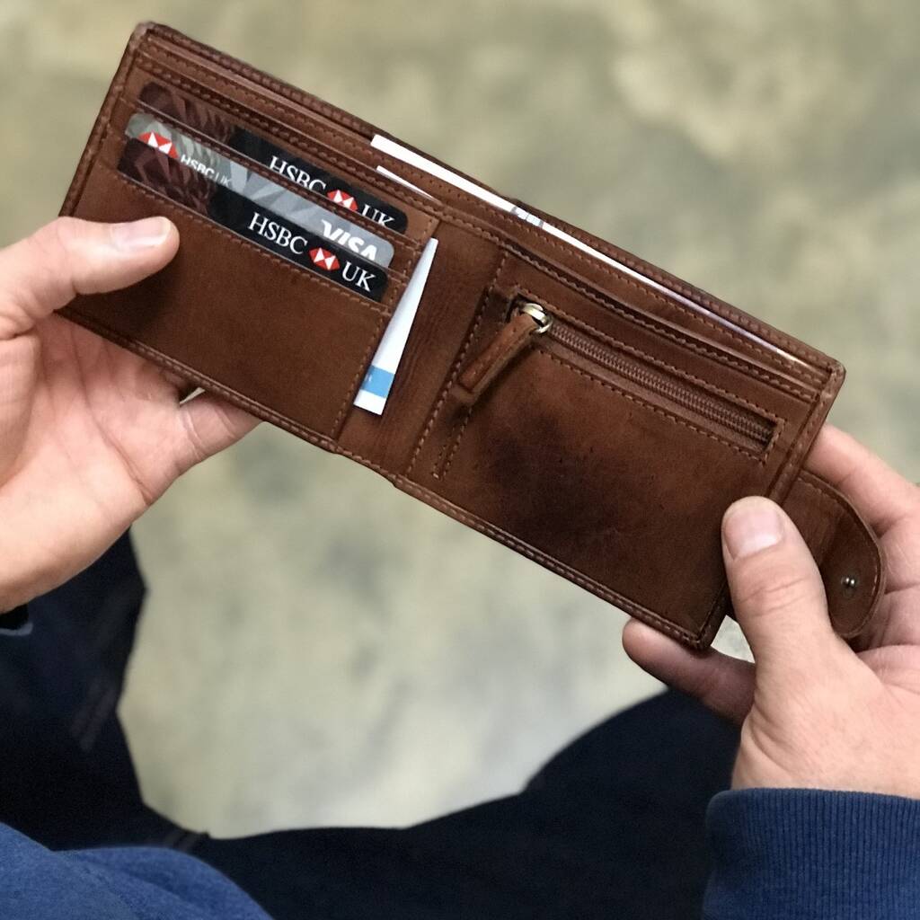 
                  
                    Leather Wallet - cards & coins
                  
                