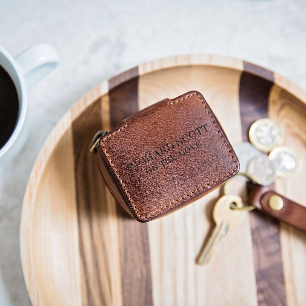 Leather Travel Jewellery Box for him