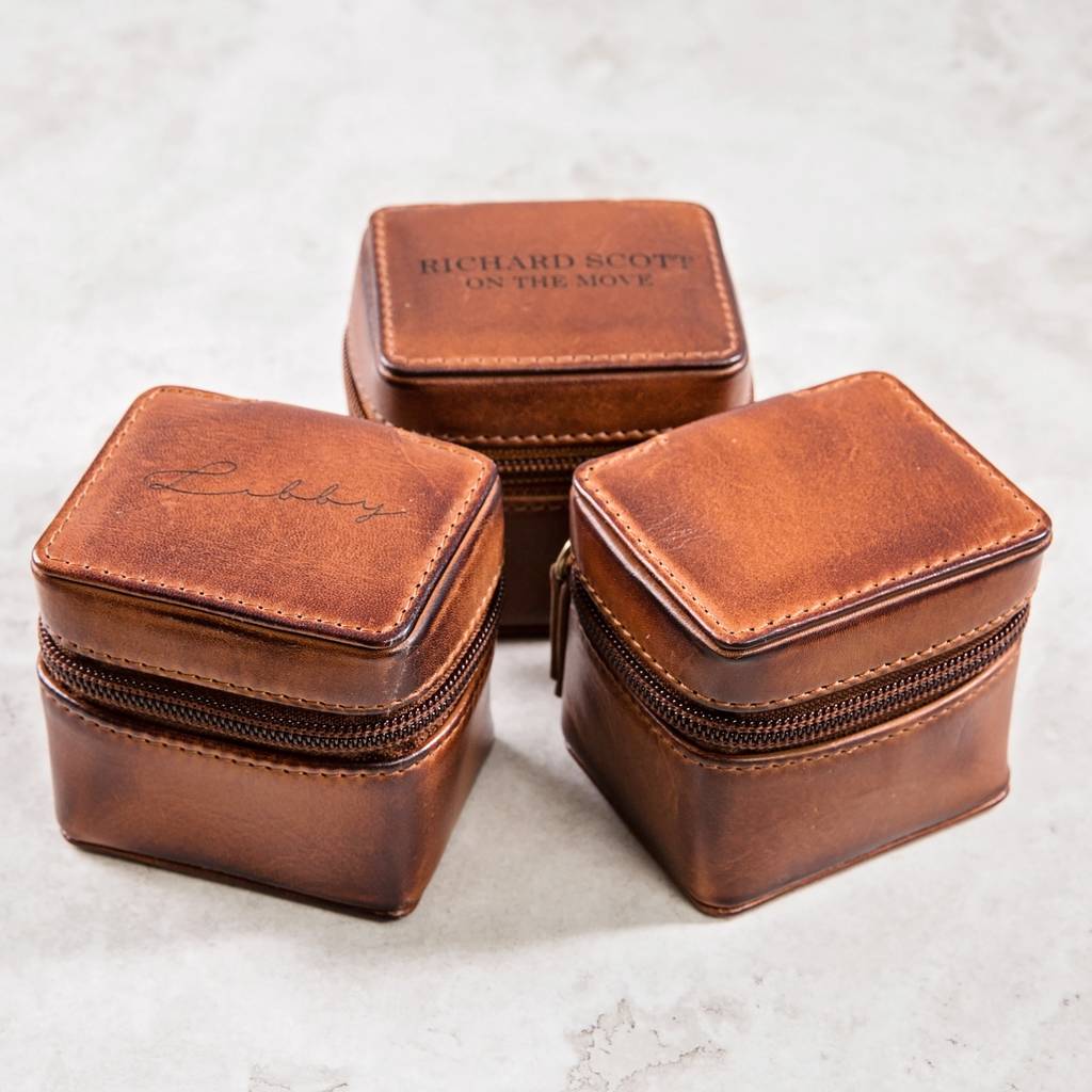 Leather Travel Jewellery Box for him