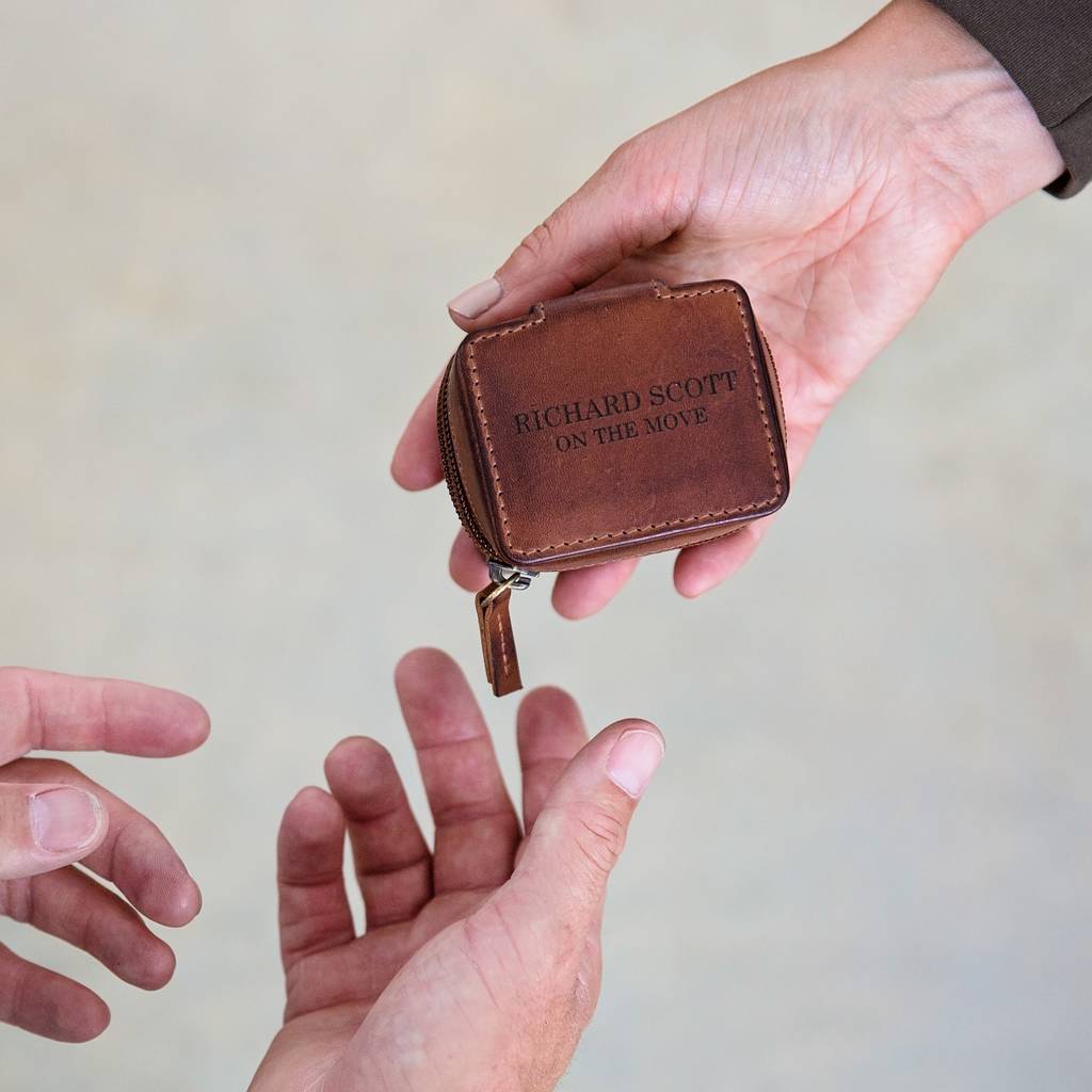 Leather Travel Jewellery Box for him