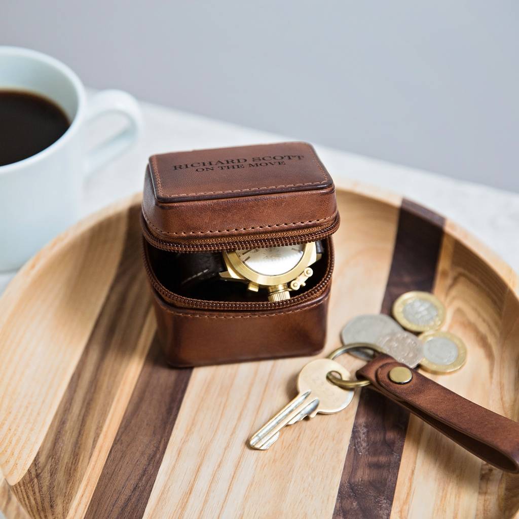 Monogram Leather Travel Jewellery Box Set
