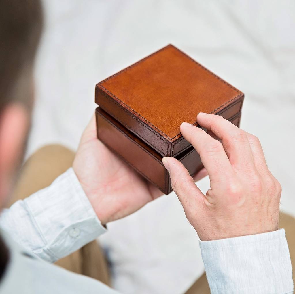 Men's Leather Watch Box - Single