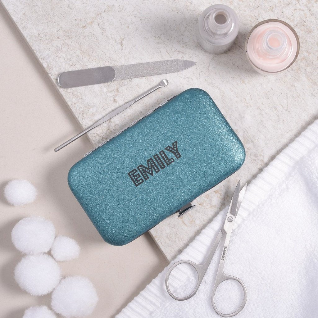 Personalised Manicure Set - Emerald Green, mini