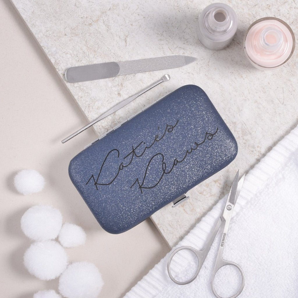 Personalised Manicure Set - Sapphire Blue, mini