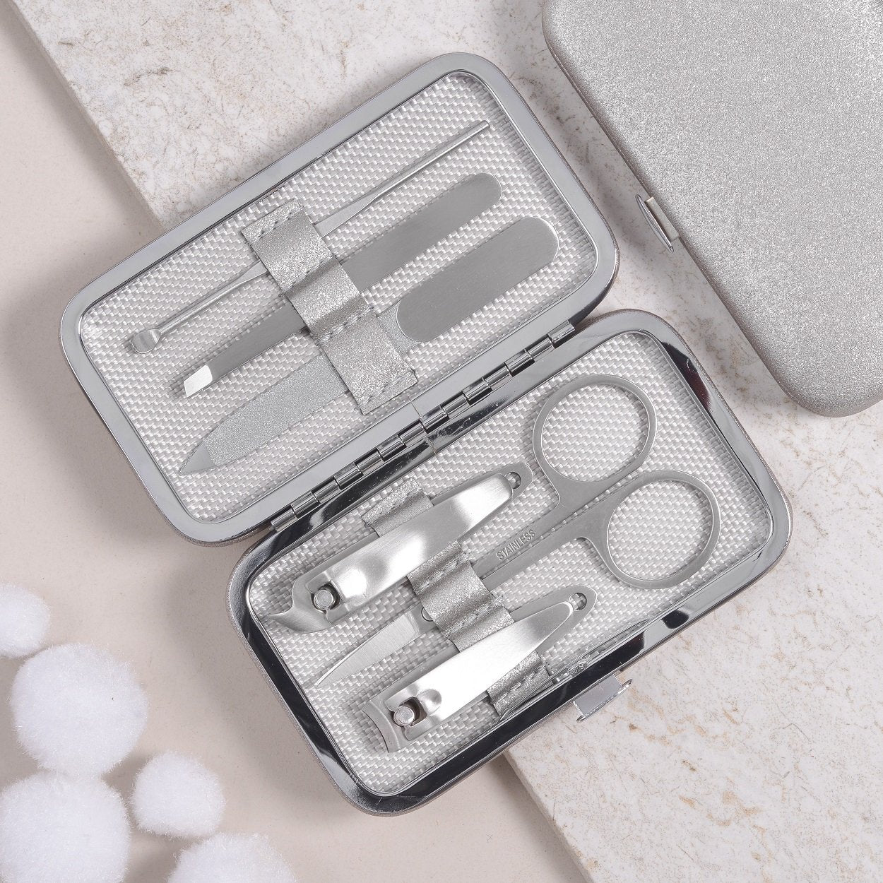 Personalised Manicure Set - Silver Pearl, mini