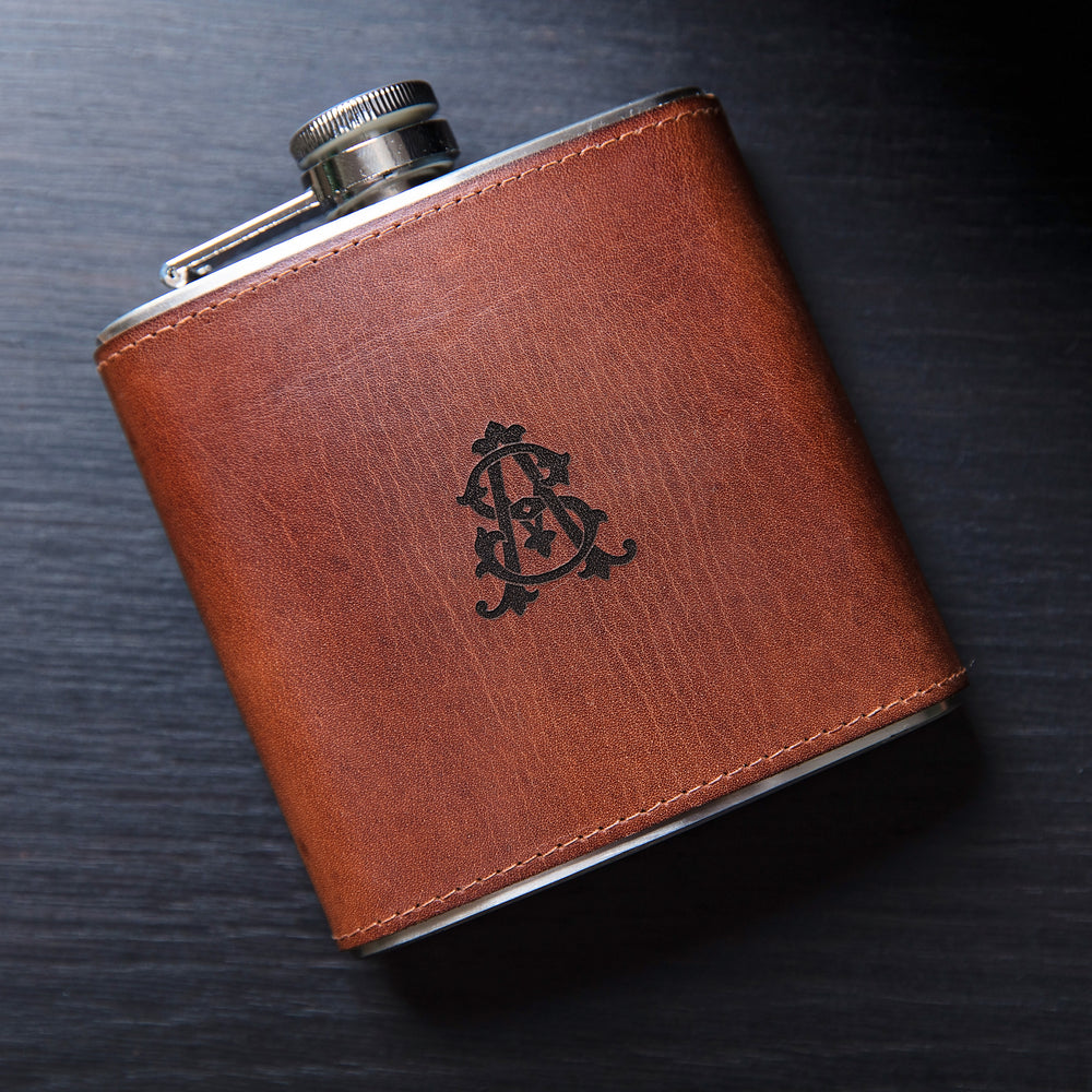 Monogram Leather Hip Flask