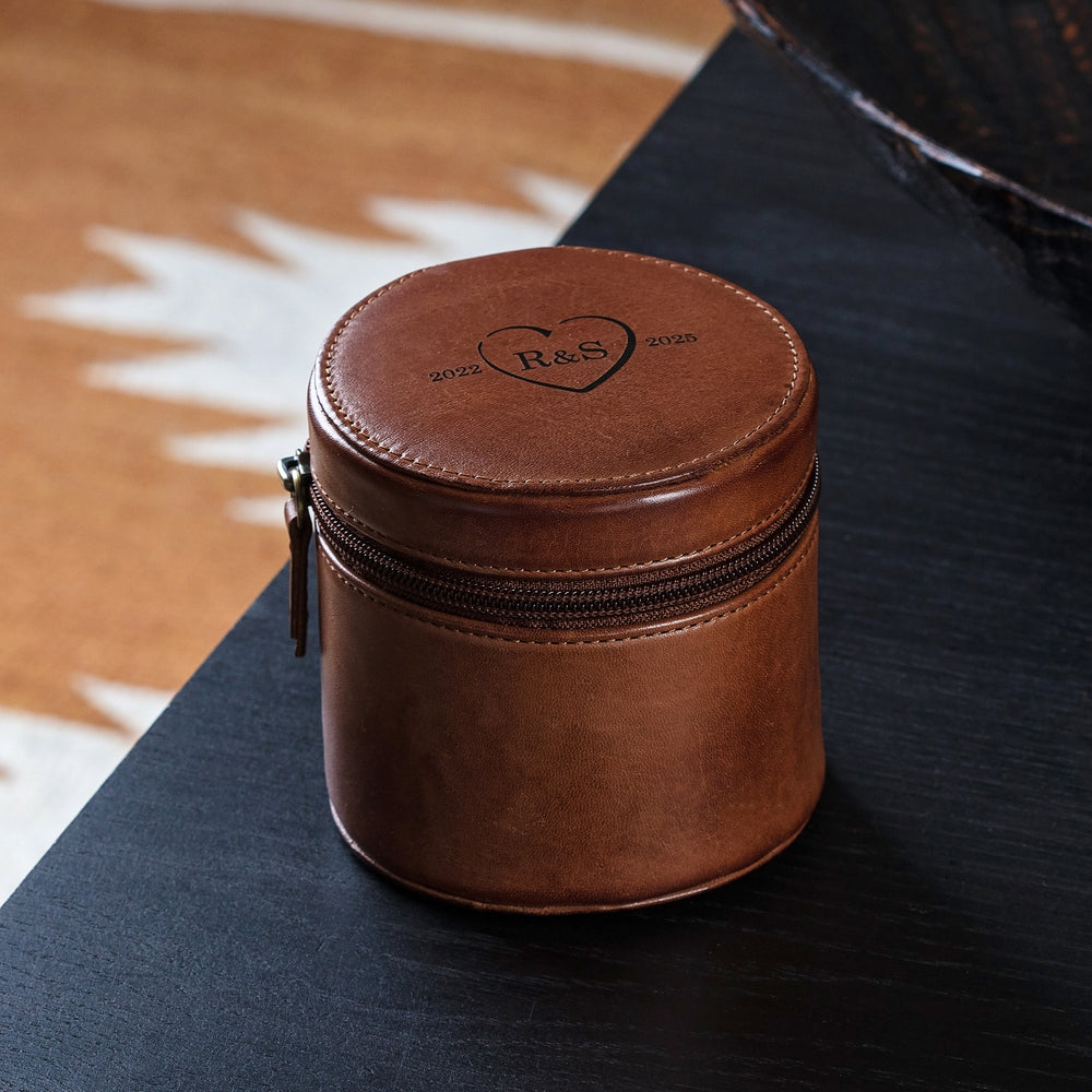 Leather Travel Jewellery Case - 3rd Wedding Anniversary Gift