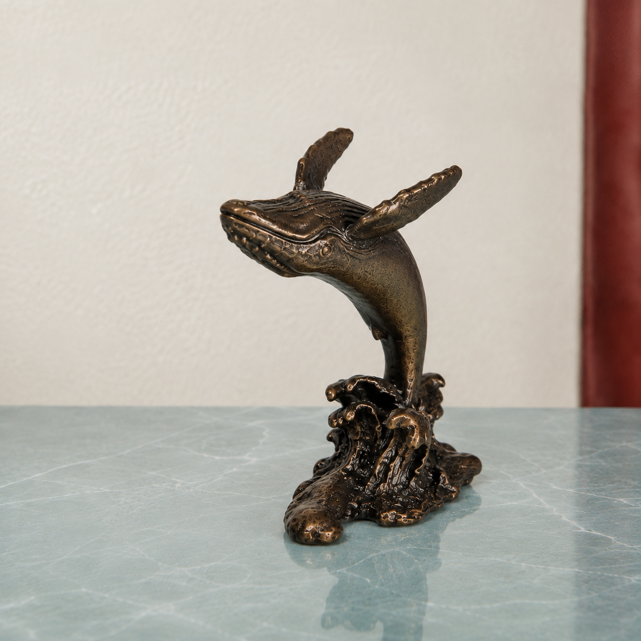 
                  
                    Miniature Bronze Sculpture - Humpback Whale
                  
                