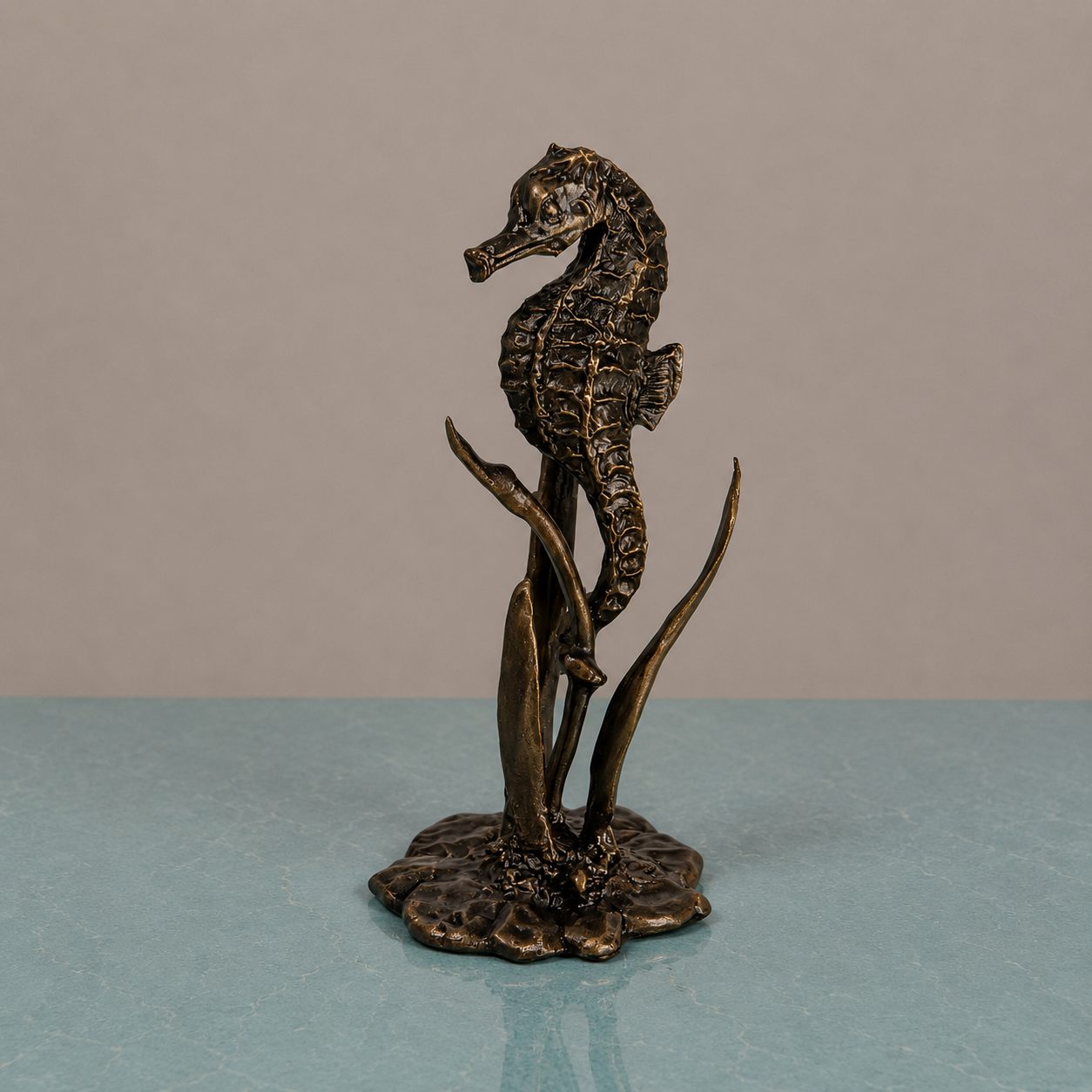 
                  
                    Miniature Bronze Sculpture - Seahorse
                  
                