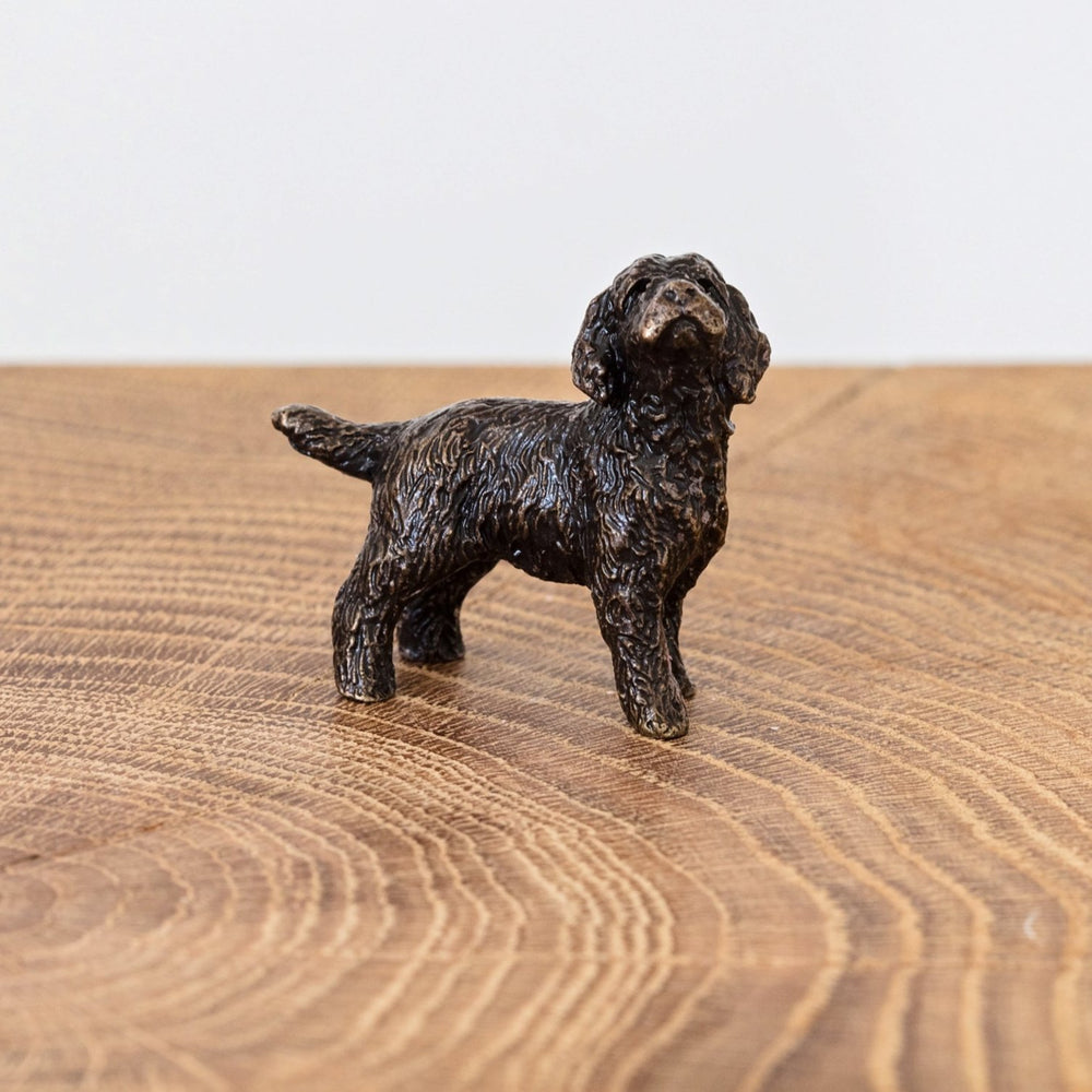 
                  
                    Miniature bronze figurine of a cockapoo. A thoughtful bronze anniversary gift or birthday gift for dog lovers.
                  
                