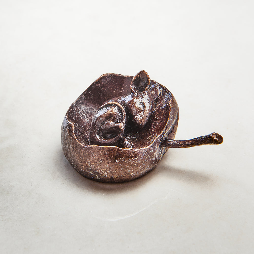 
                  
                    Miniature Bronze Sculpture - Mouse in Apple
                  
                
