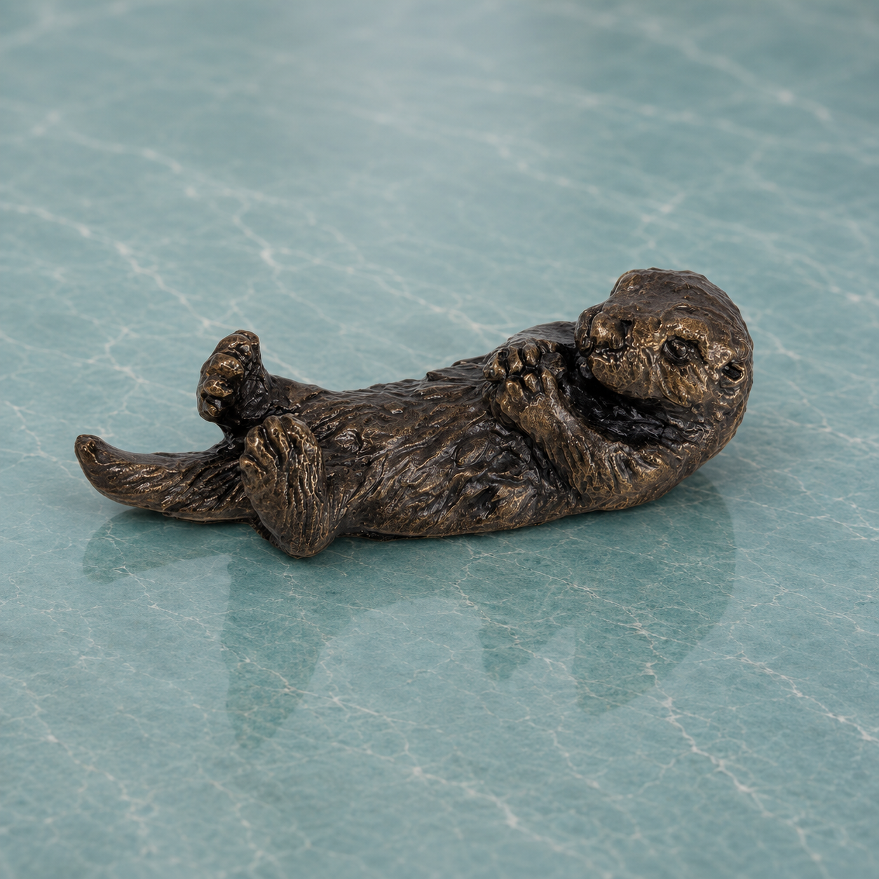 
                  
                    Miniature Bronze Sculpture - Sea Otter
                  
                