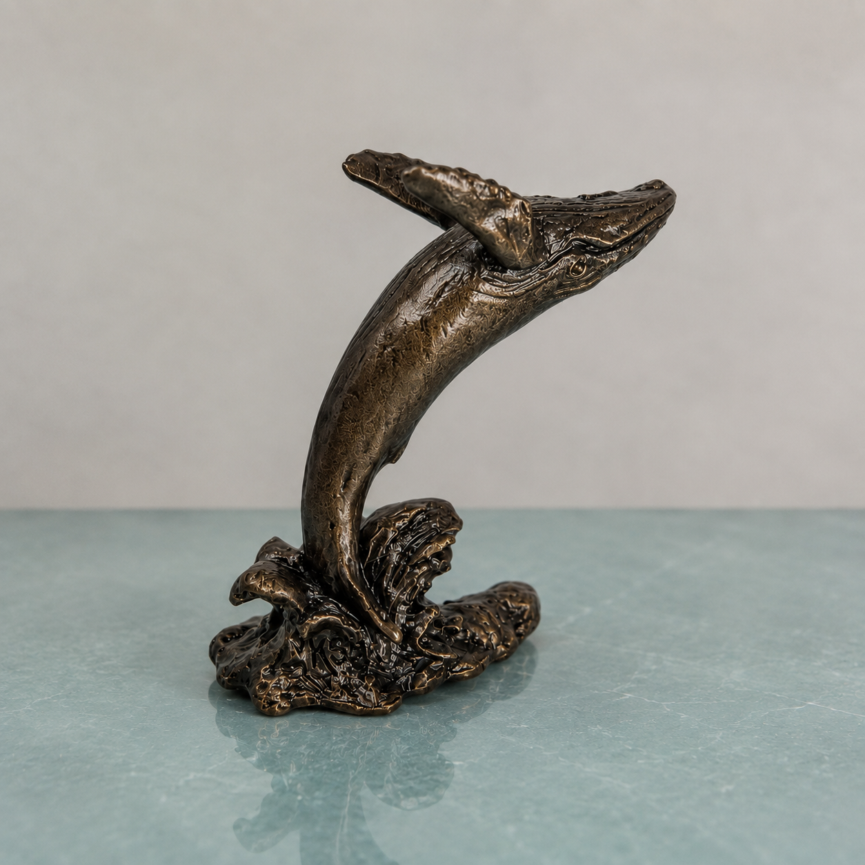 
                  
                    Miniature Bronze Sculpture - Humpback Whale
                  
                