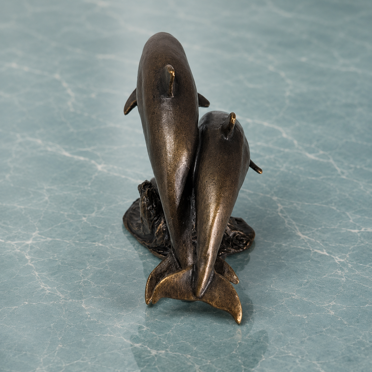 
                  
                    Miniature Bronze Sculpture - Dolphins
                  
                