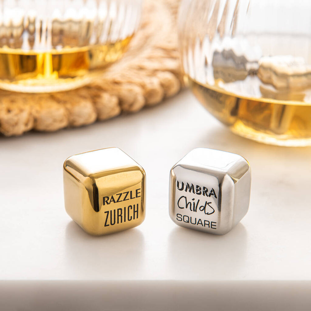 
                  
                    Gold Stainless Steel Ice Cubes - Anniversary Gift
                  
                