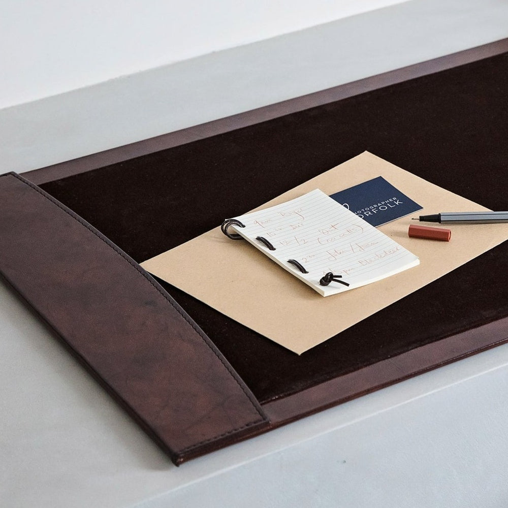 Leather Desk Blotter - Brown – Ginger Rose